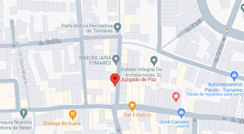 ubicacion Registro Civil Juzgado de Paz Tomares Sevilla